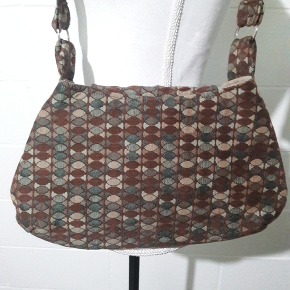Dana Herbert Shoulder Bag Purse Snap Closure Brown - Picture 2 of 10